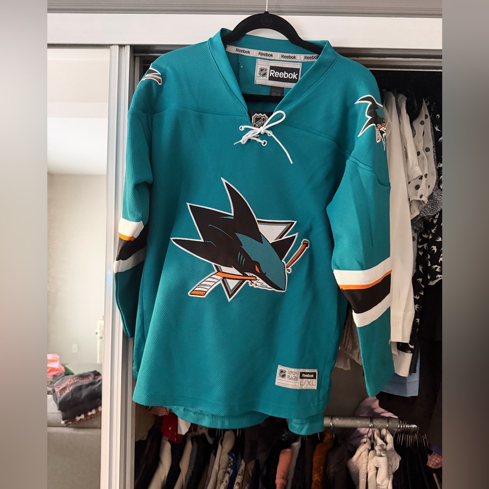 Reebok San Jose Sharks Teal Youth Jersey